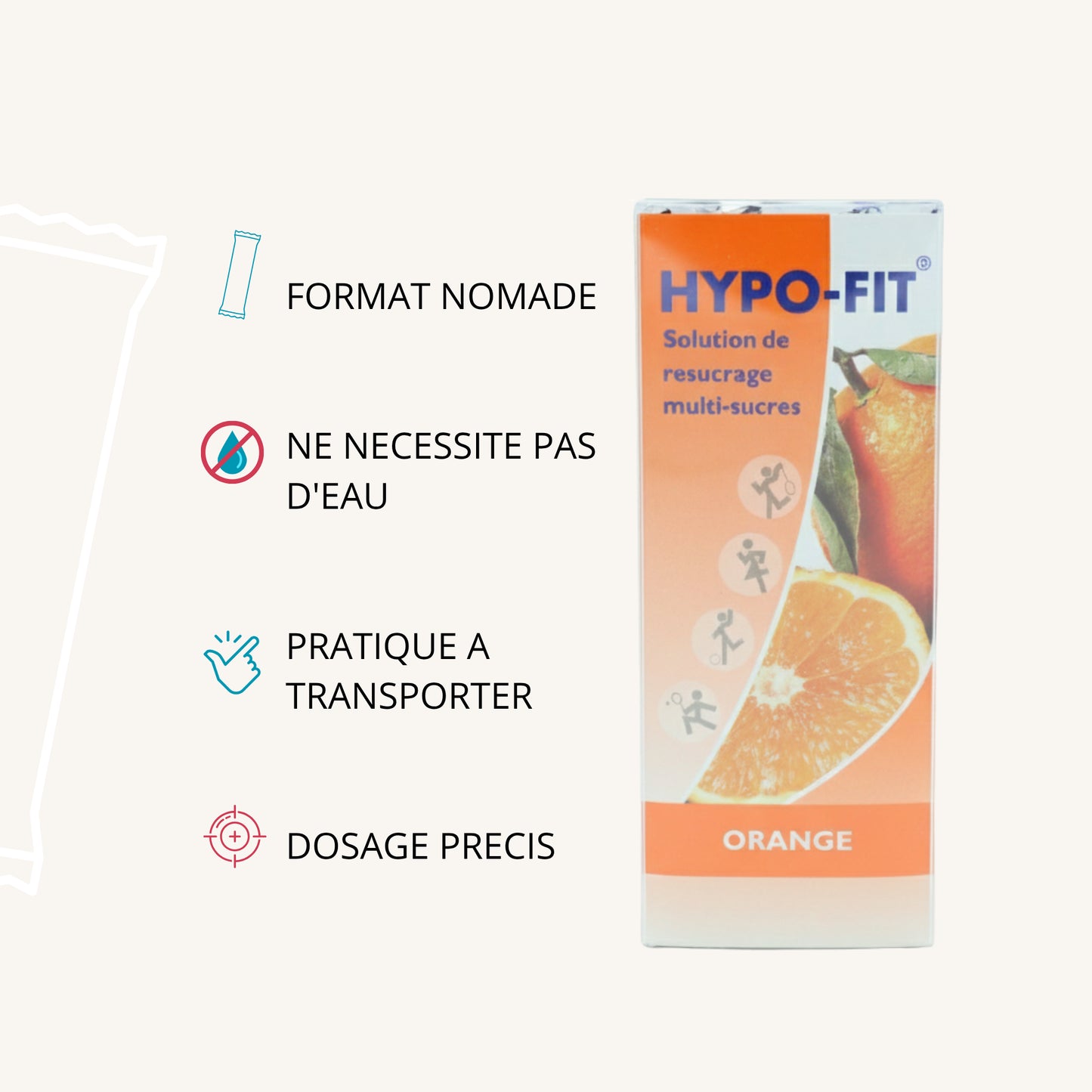 Gel de Glucose en Sticks – Hypo-Fit (1 boîte x 12 sticks) | Diab&Care